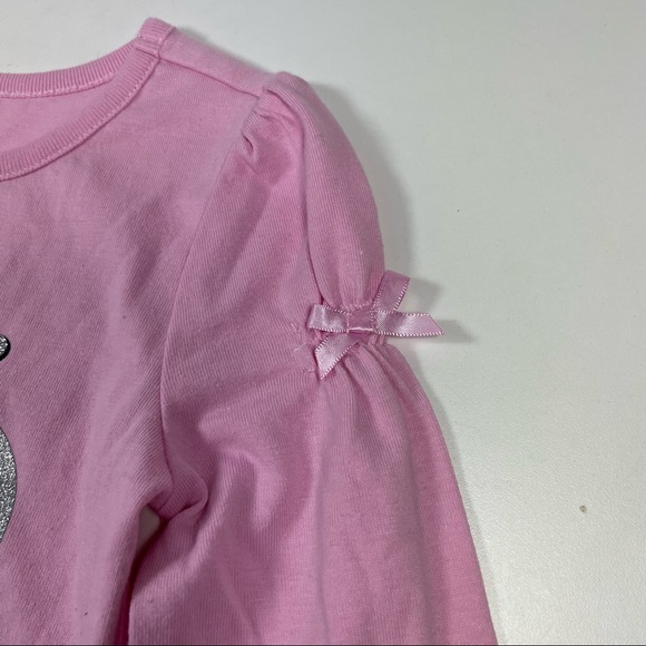 NWOT Young Hearts pink long sleeve top with “Love” screen print Size 3T - Picture 5 of 5
